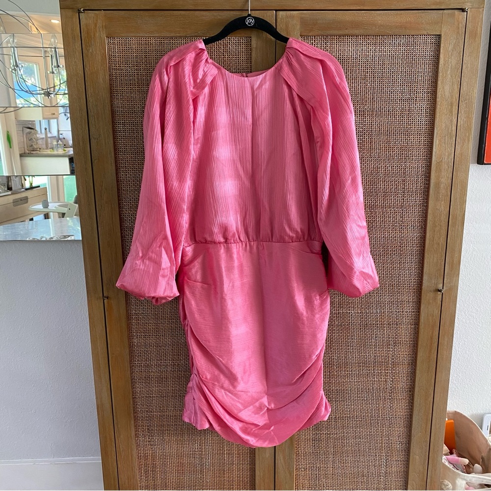 Veronica Beard Pink Charmeuse Gracelynn Dress - Picture 6 of 10
